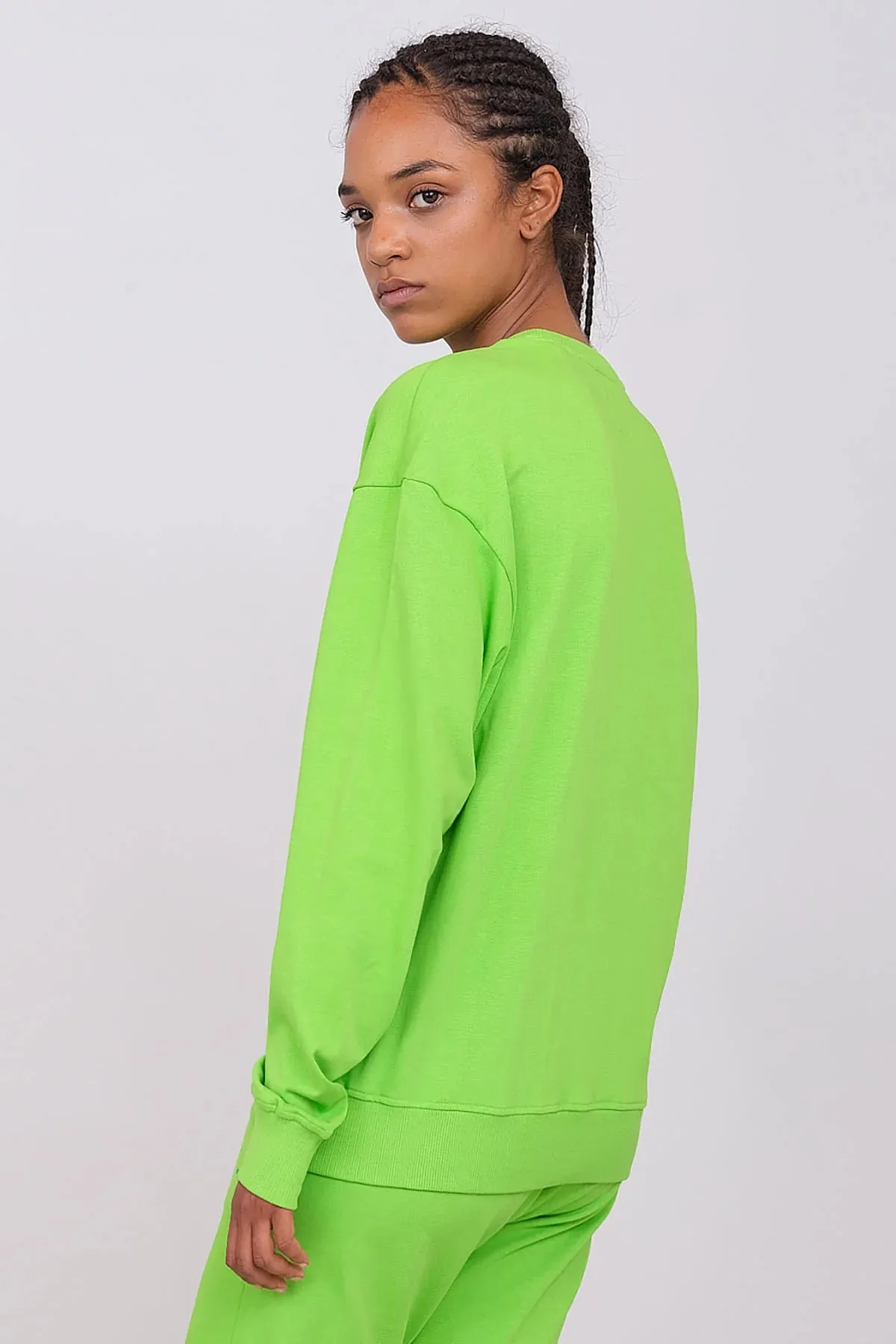 Unisex Oversize Crewneck Sweatshirt Apple Green sold by Ivalo.com product image thumbnail 4