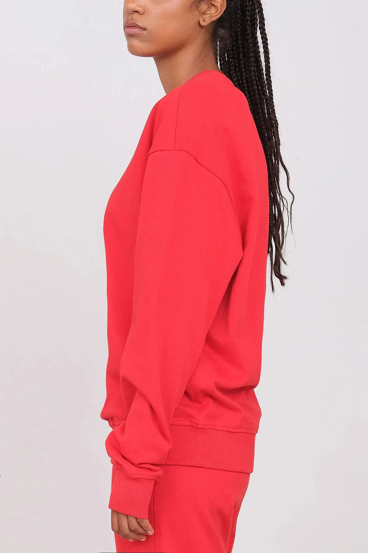 Unisex Oversize Crewneck Sweatshirt Red sold by Ivalo.com product image thumbnail 4
