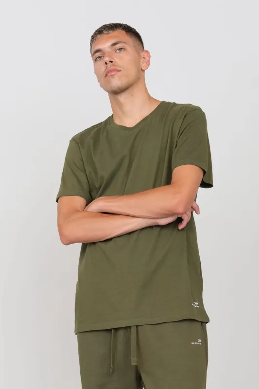 Men's Crewneck T-Shirt Military Green sold by Ivalo.com