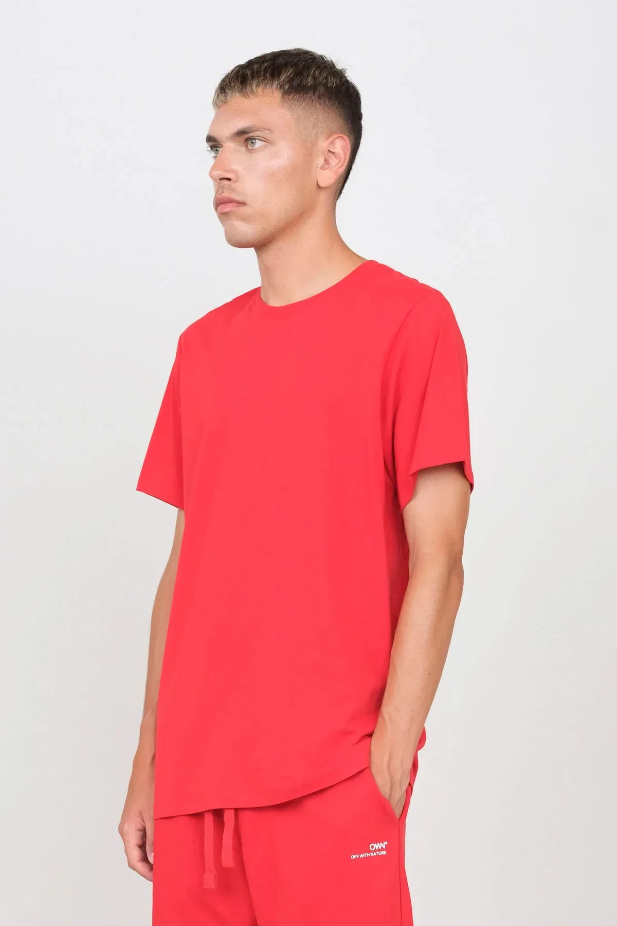 Men's Crewneck T-Shirt Red sold by Ivalo.com