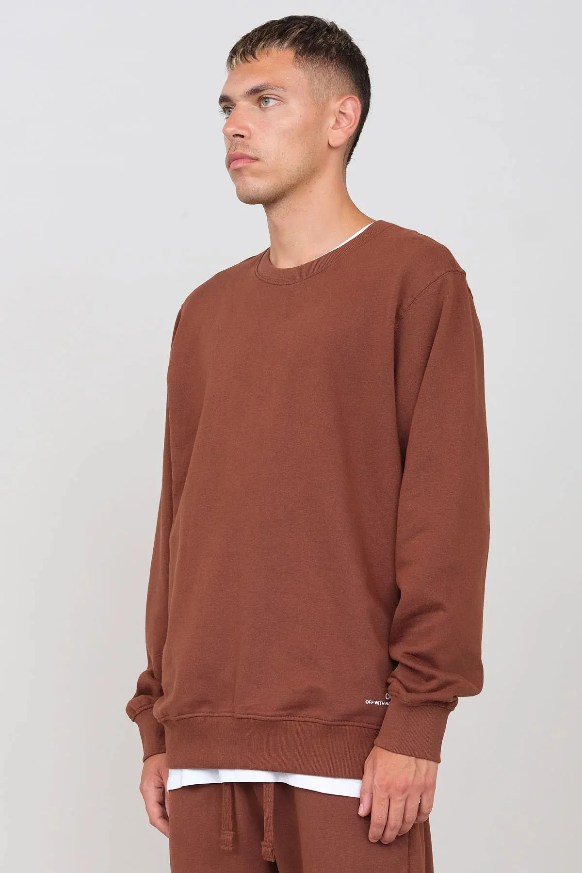 Men's Gauzy Crewneck Sweatshirt Brown sold by Ivalo.com