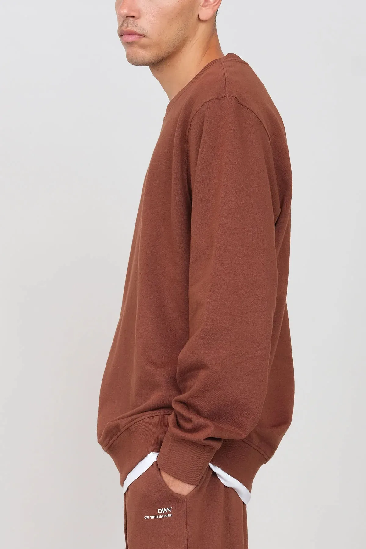 Men's Gauzy Crewneck Sweatshirt Brown sold by Ivalo.com product image thumbnail 2