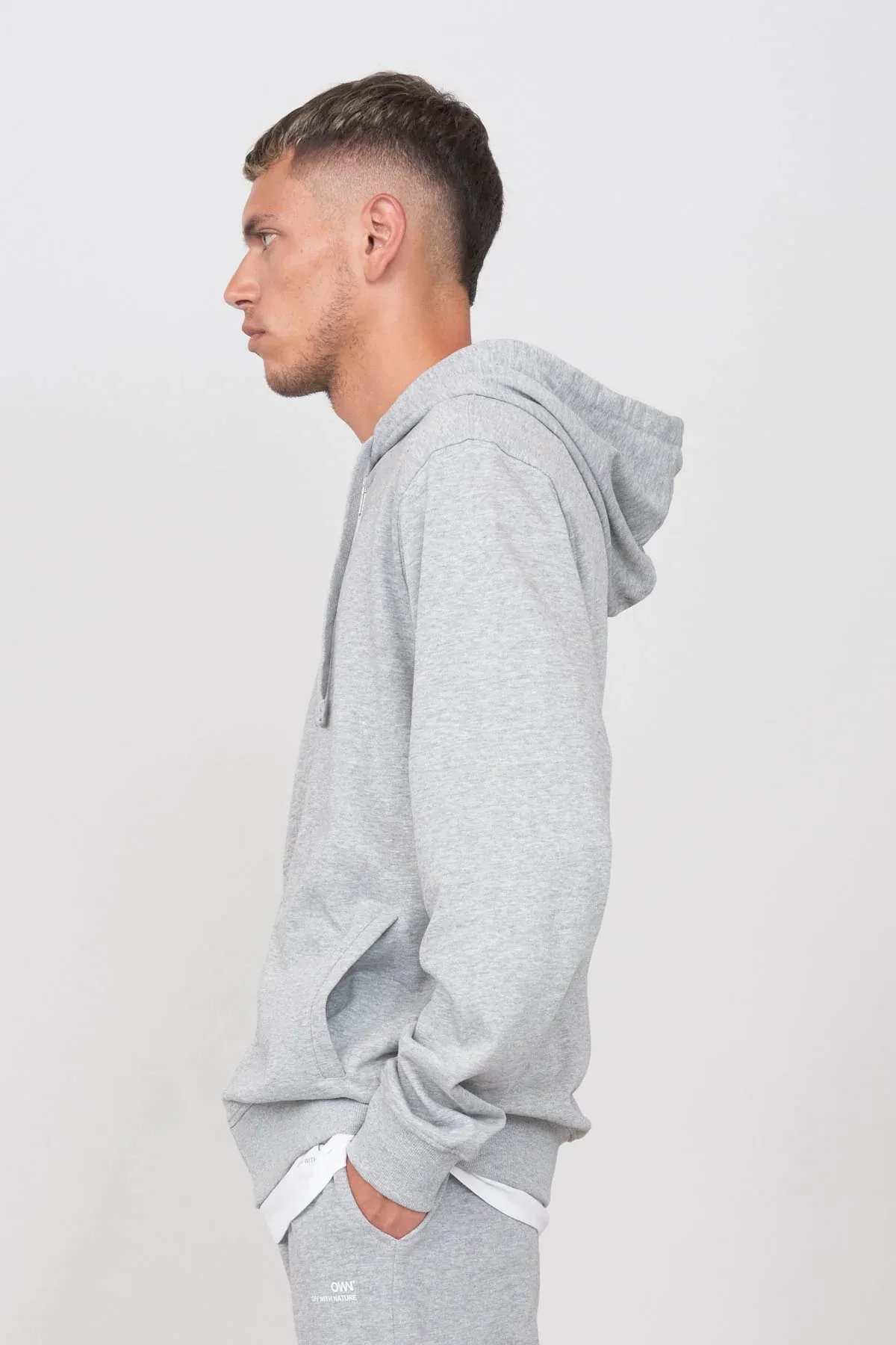 Men's Hoodie With A Zipper Grey sold by Ivalo.com product image thumbnail 2