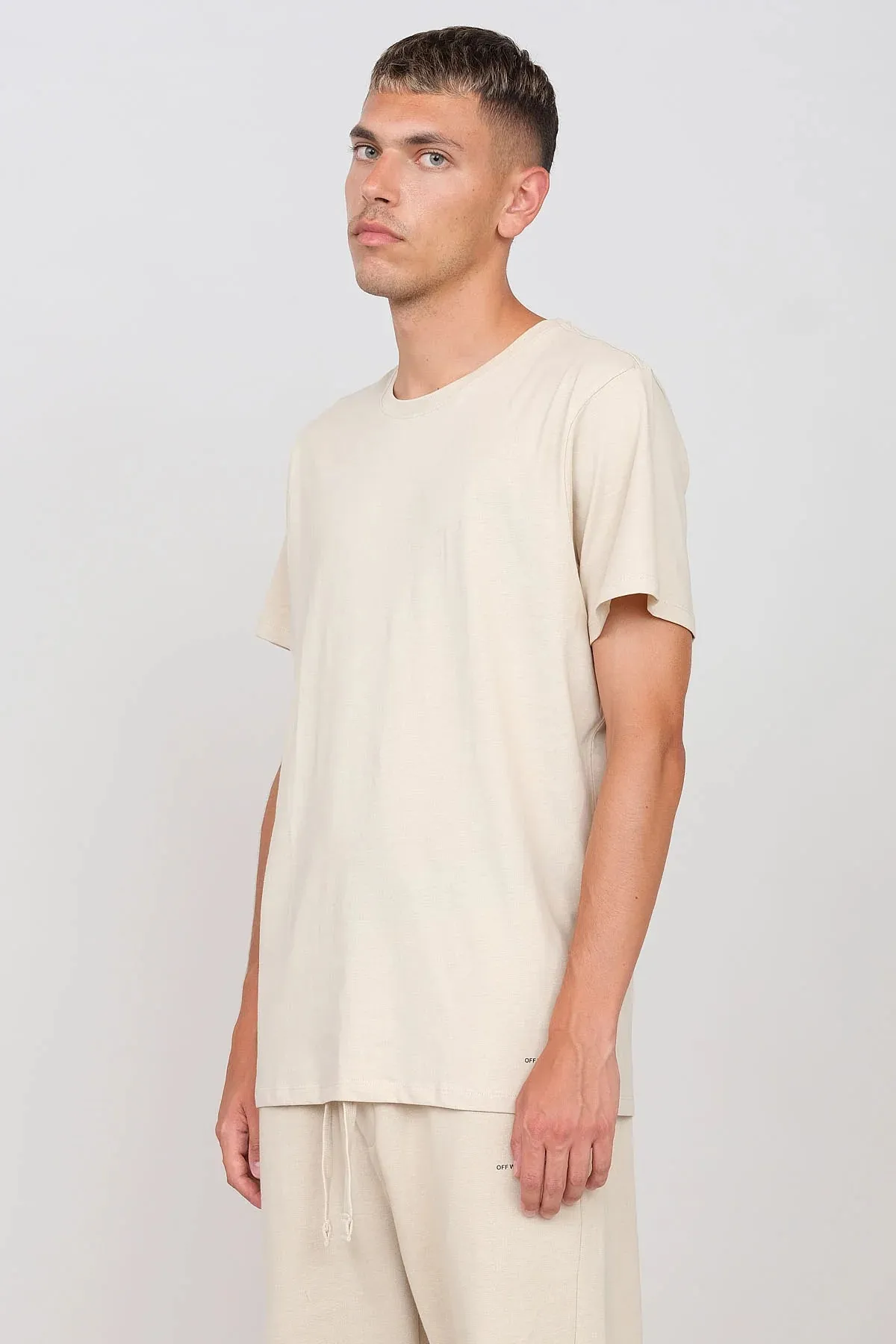 Men's Crewneck T-Shirt Ecru sold by Ivalo.com