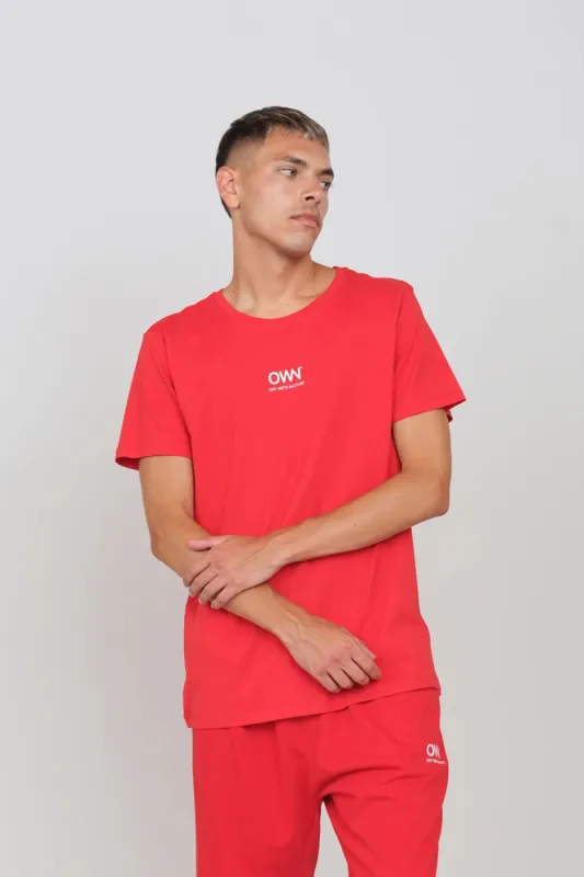 Logo Crewneck T-Shirt Red sold by Ivalo.com