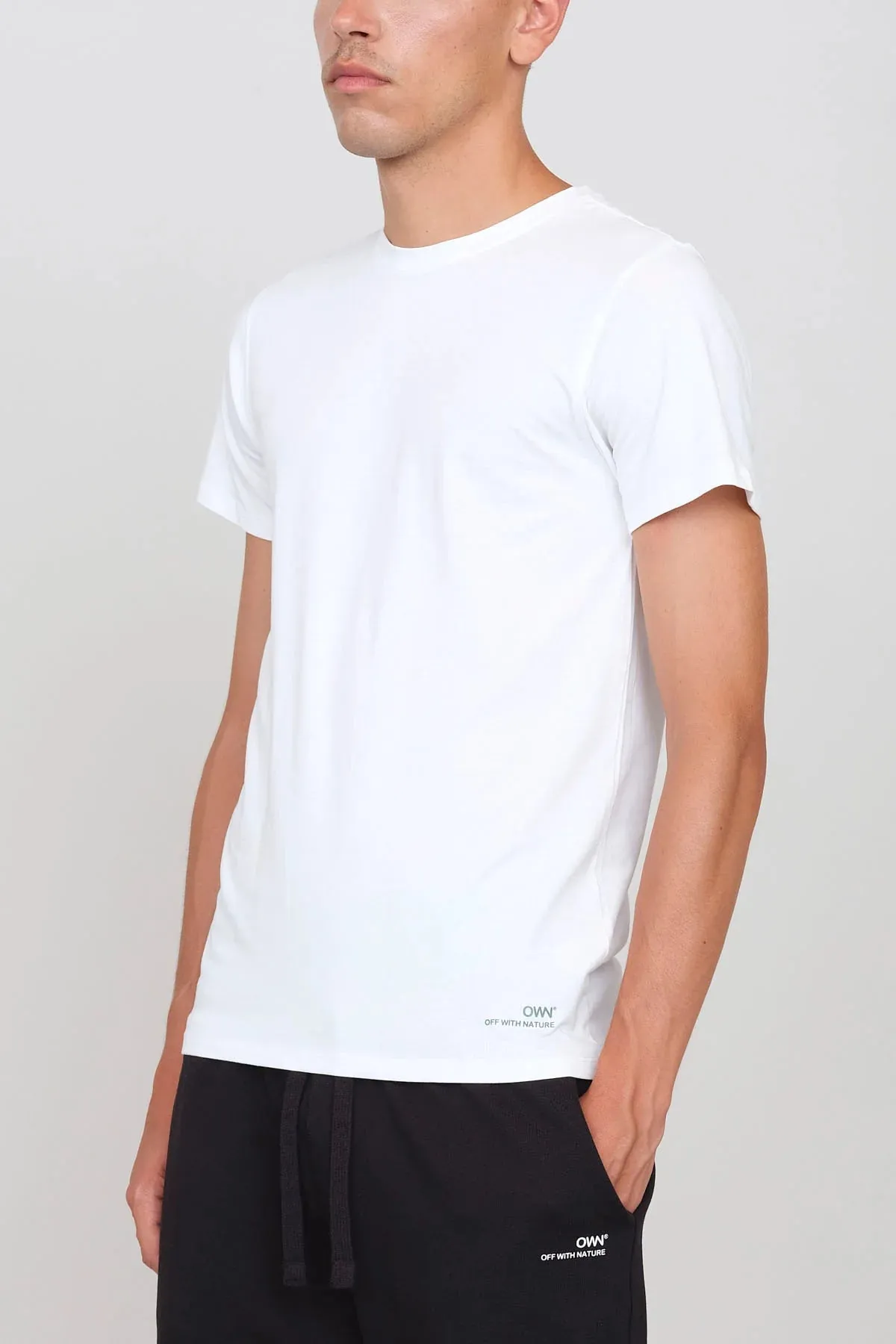 Men's Crewneck Stretch T-Shirt White sold by Ivalo.com product image thumbnail 2