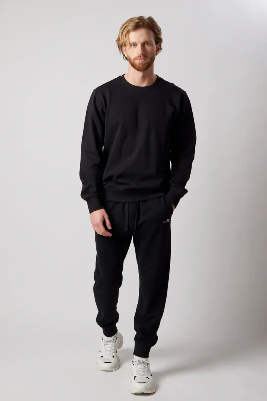 Men's Crewneck Sweatsuit Set Black sold by Ivalo.com