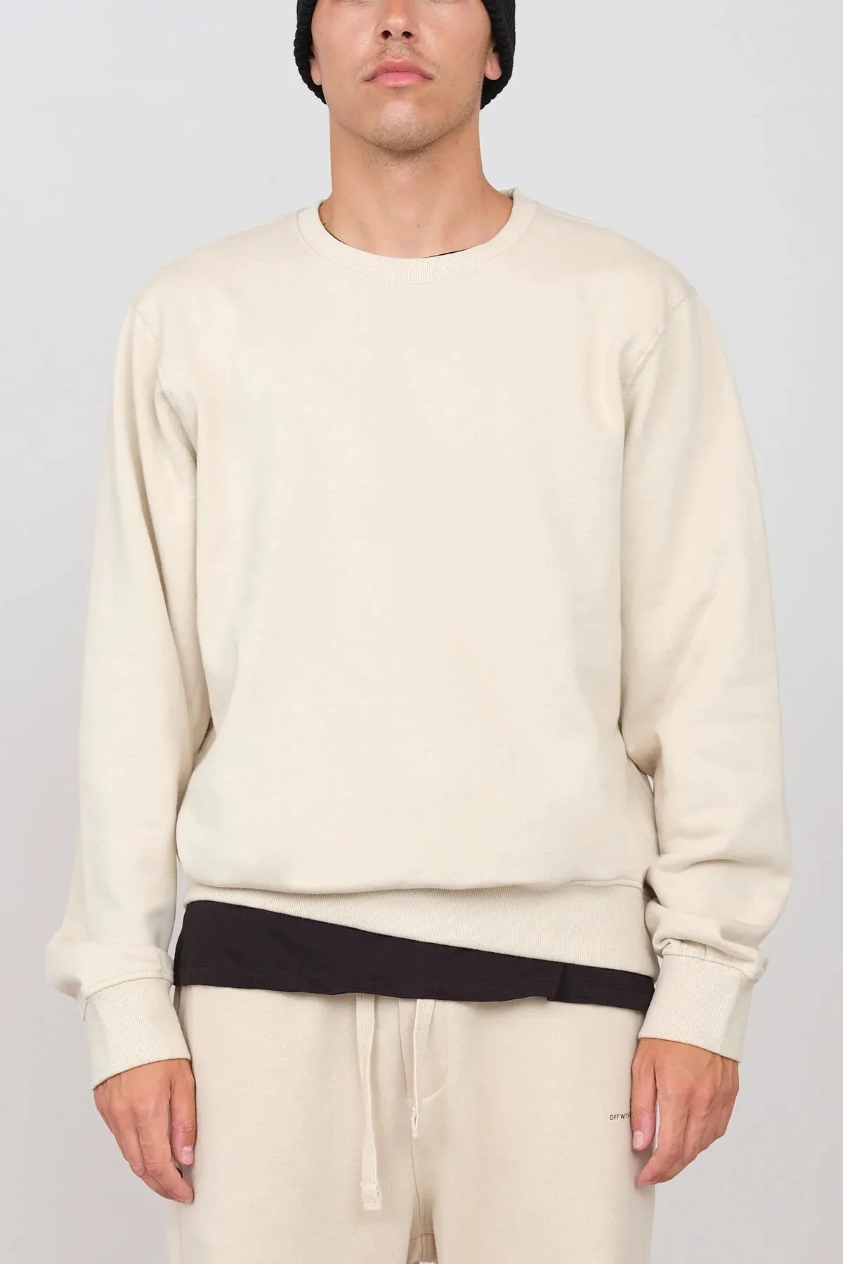 Men's Crewneck Sweatshirt Ecru sold by Ivalo.com product image thumbnail 2