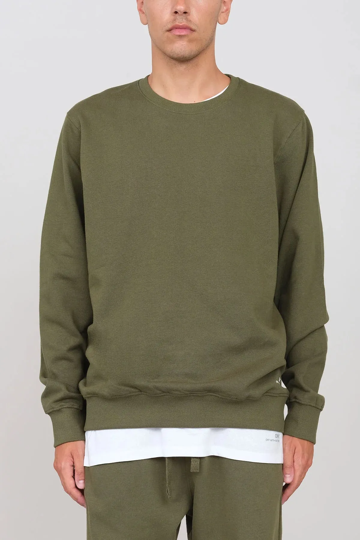 Men's Crewneck Sweatshirt Military Green sold by Ivalo.com product image thumbnail 2