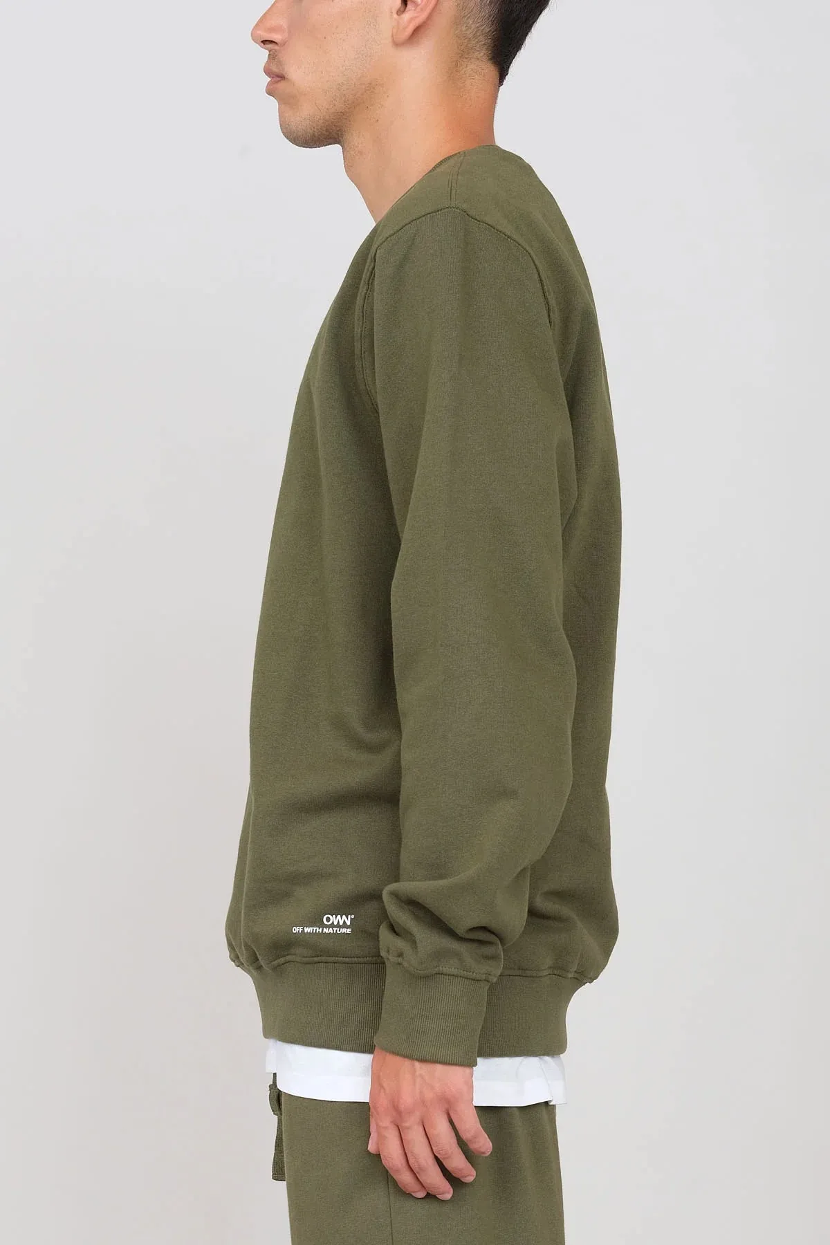 Men's Crewneck Sweatshirt Military Green sold by Ivalo.com product image thumbnail 3