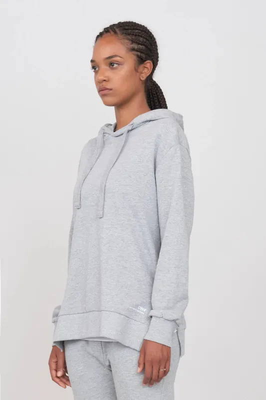 Hoodie With Side Slits Grey sold by Ivalo.com