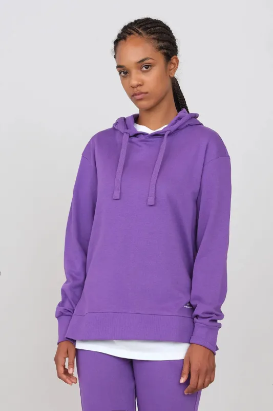 Hoodie With Side Slits Violet sold by Ivalo.com