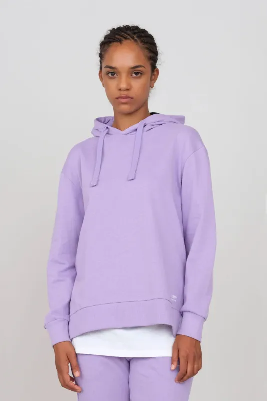 Hoodie With Side Slits Purple sold by Ivalo.com