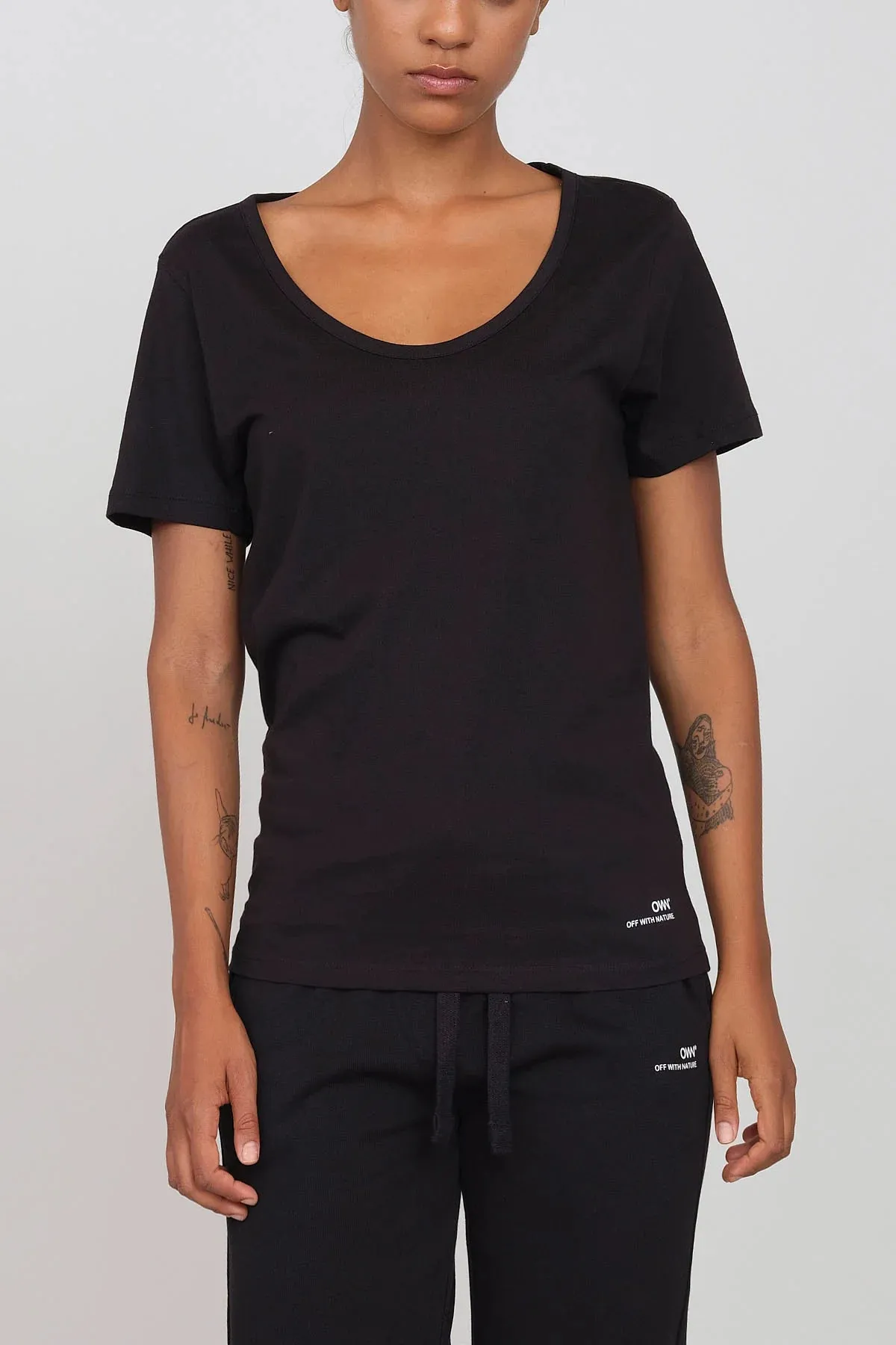 Women's Deep Neck T-Shirt sold by Ivalo.com product image thumbnail 2