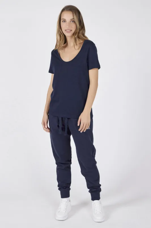 Deep Neck Jersey T-Shirt Blue sold by Ivalo.com