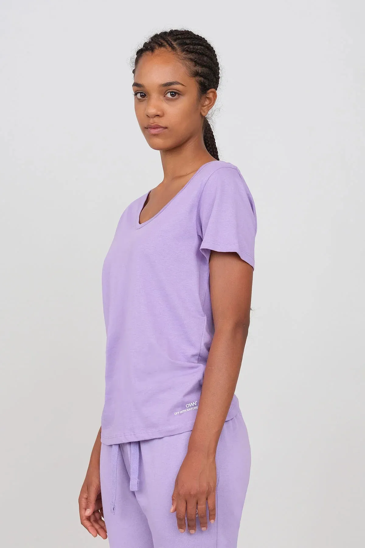 Deep Neck Jersey T-Shirt Purple sold by Ivalo.com product image thumbnail 4