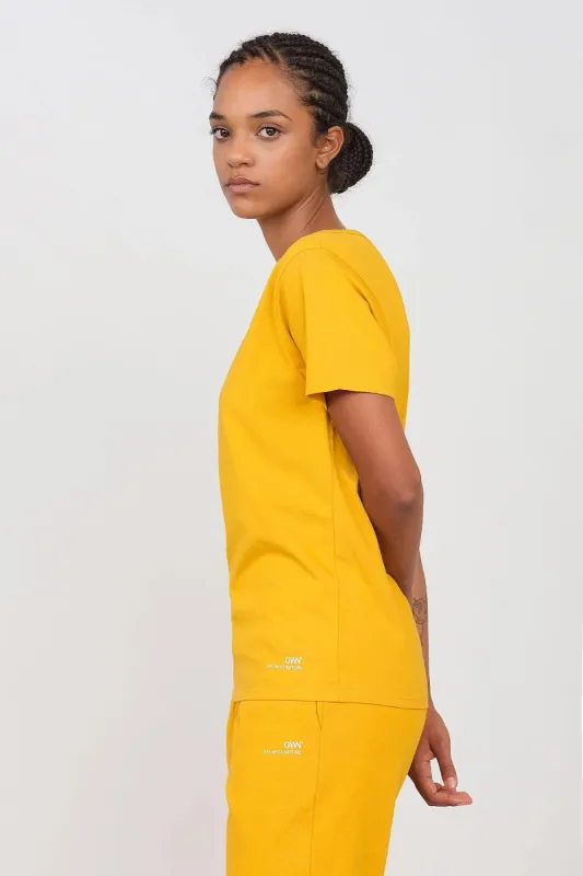 Deep Neck Jersey T-Shirt Ochre sold by Ivalo.com