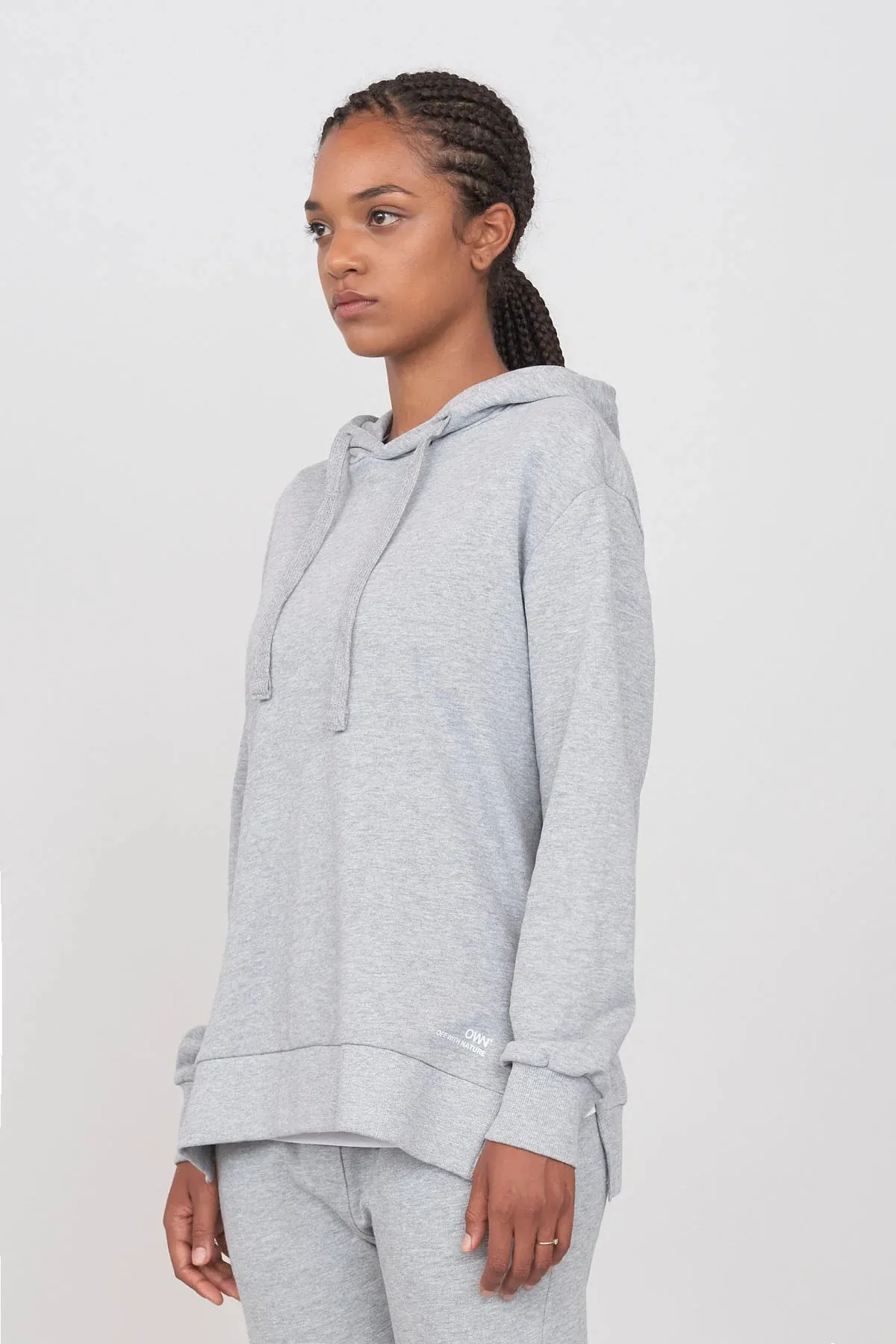 Gauzy Hoodie With Side Slits Grey sold by Ivalo.com