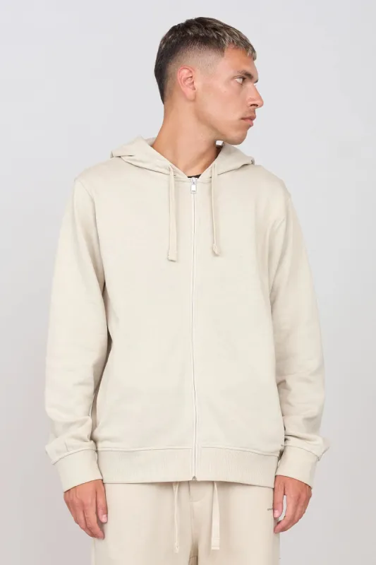 Gauzed Hoodie With A Zipper Ecru sold by Ivalo.com