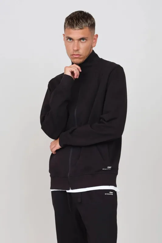 Gauze Sweatshirt With A Zipper Black sold by Ivalo.com