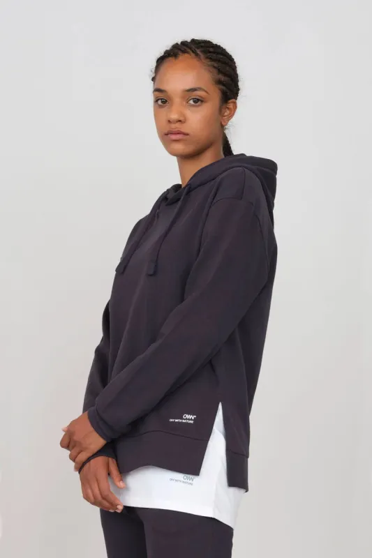Hoodie With Side Slits Blue sold by Ivalo.com