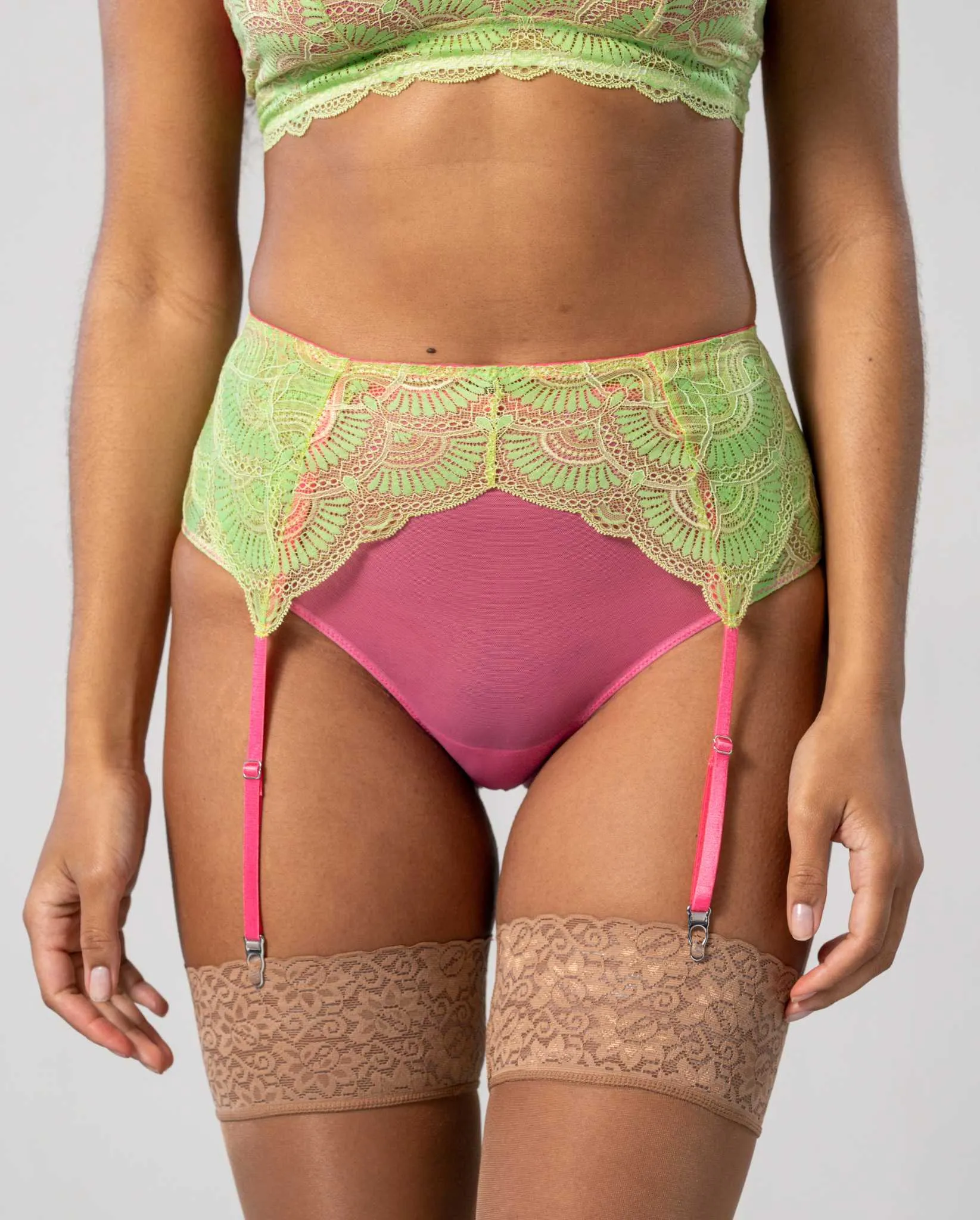 Lace Suspender Bright Lime sold by Ivalo.com product image thumbnail 3