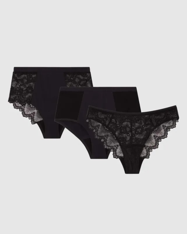Period Panties Mix 3-Pack Black sold by Ivalo.com
