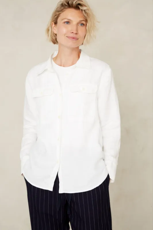 Charlene Linen Shirt Optical White sold by Ivalo.com