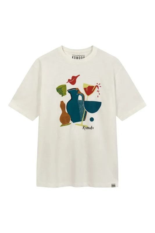 Men's Still Life Organic Cotton Tee Off White sold by Ivalo.com