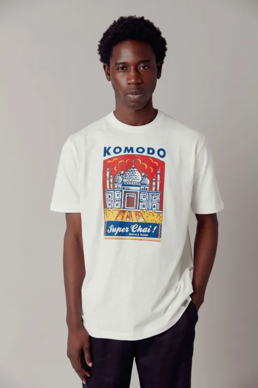 Super Chai Organic Cotton Tee Off White sold by Ivalo.com
