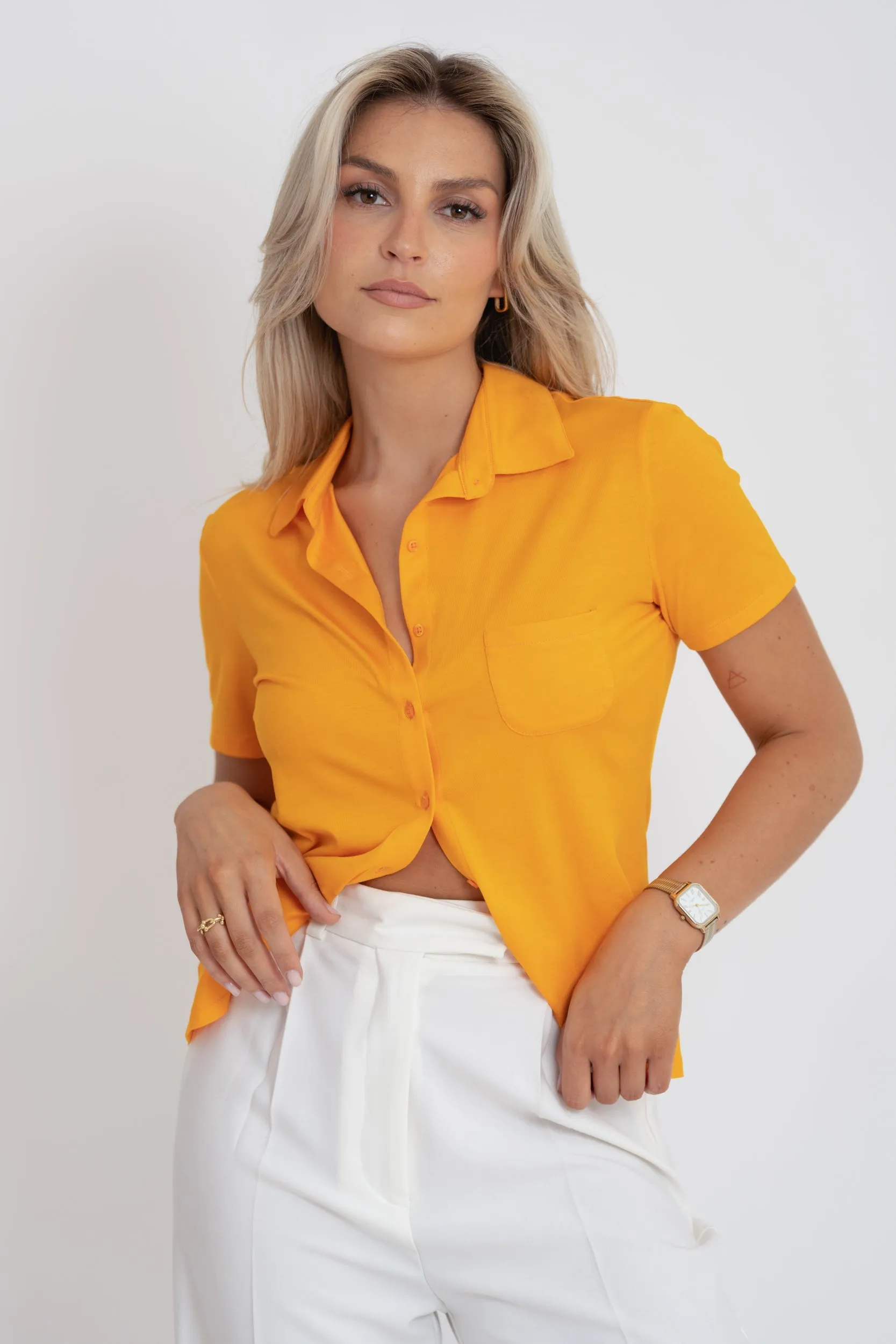Alice Short Sleeve Shirt Orange sold by Ivalo.com