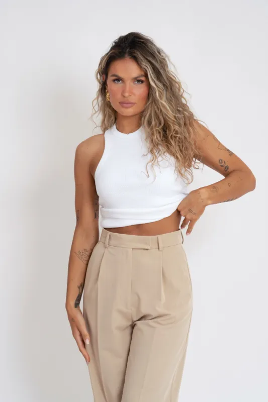 Not-So-Basic Tank Top White sold by Ivalo.com