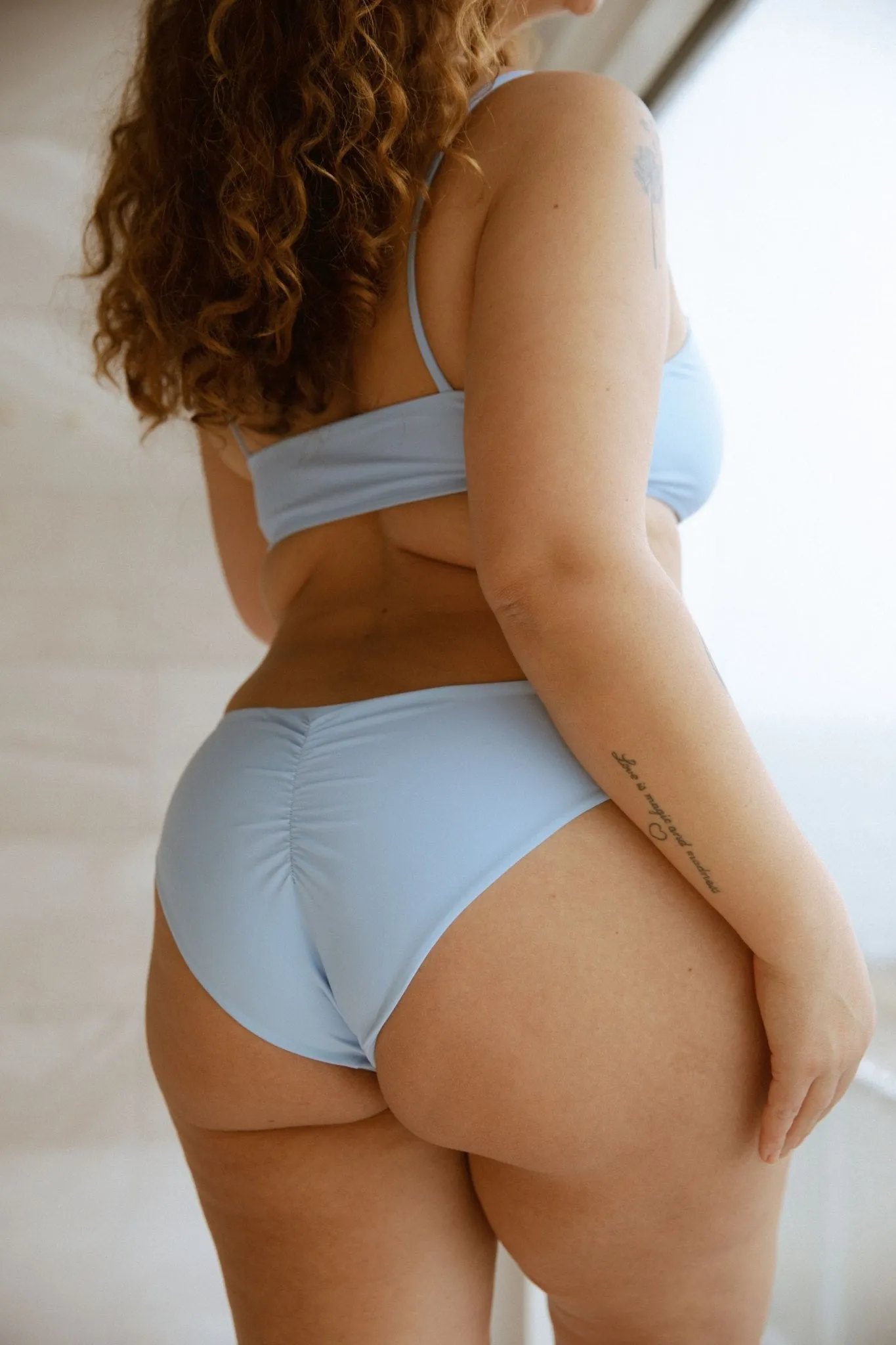 Batur Ruched Bikini Bottom Clear sold by Ivalo.com