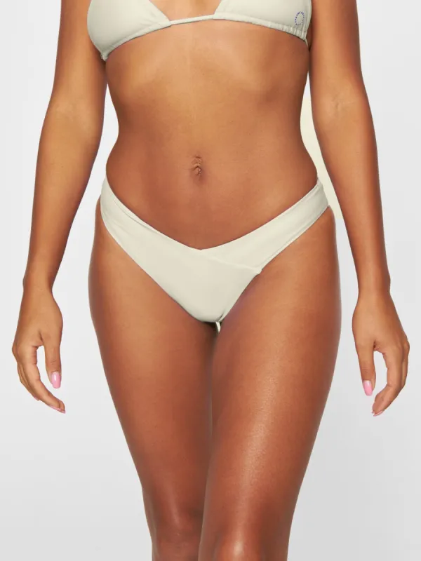 Canggu V-Shape Bikini Bottom Shell White sold by Ivalo.com