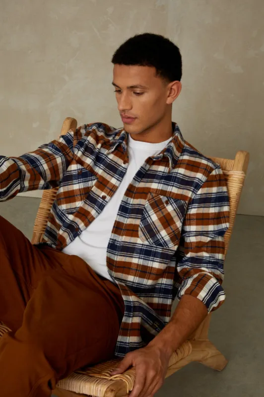 Juntoku Cinnamon Brushed Check sold by Ivalo.com