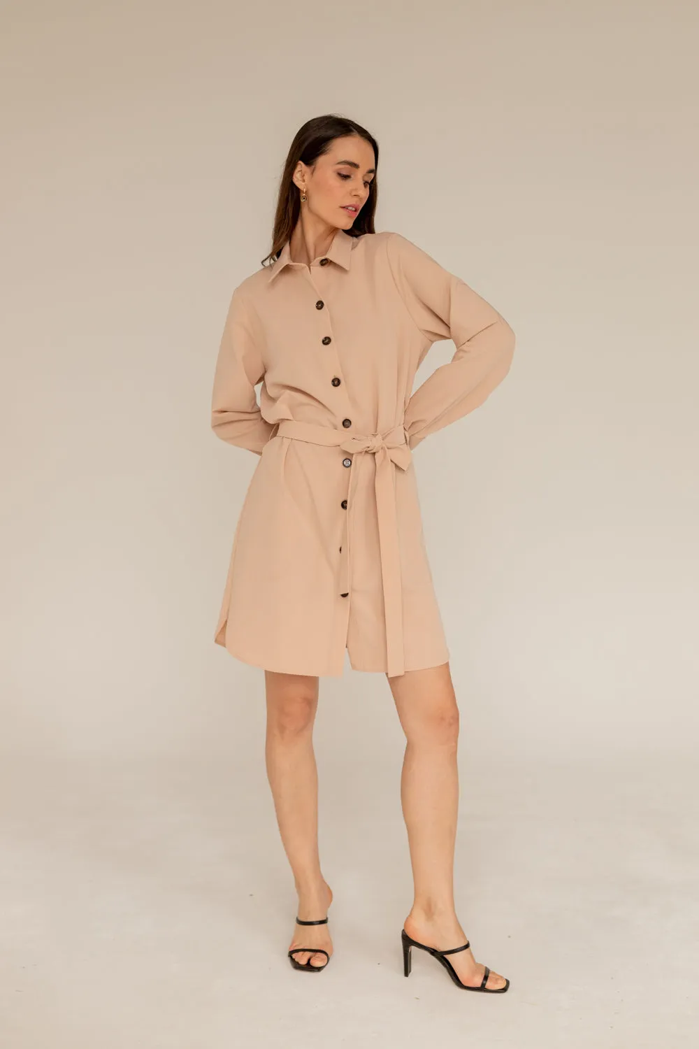 Shirt Dress Light Beige sold by Ivalo.com