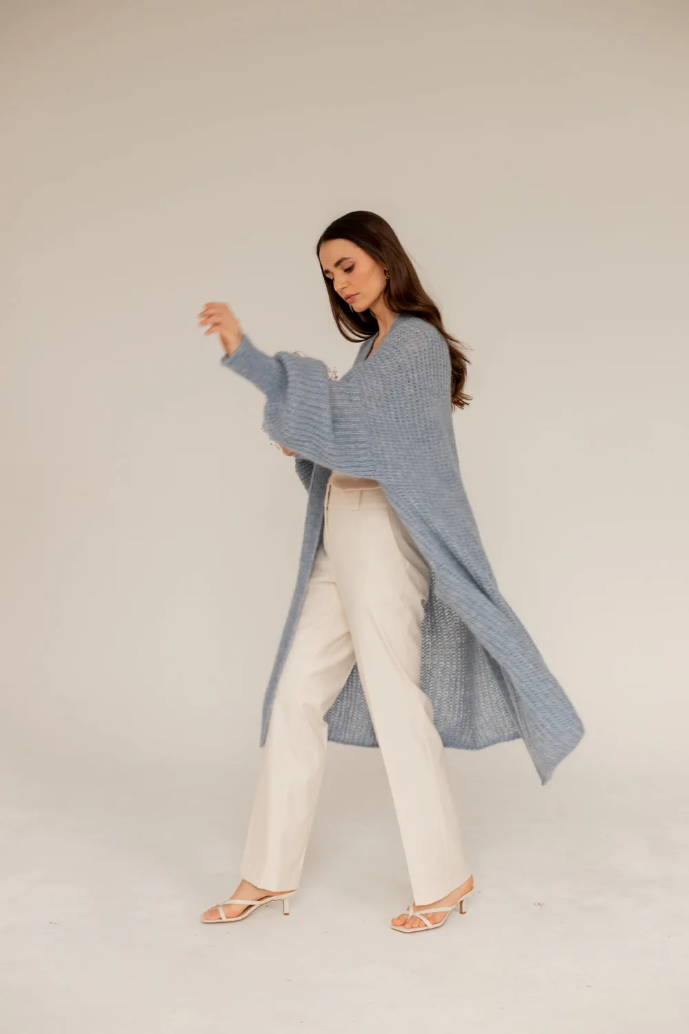 Mohair Alpaca Blue Cardigan sold by Ivalo.com product image thumbnail 4