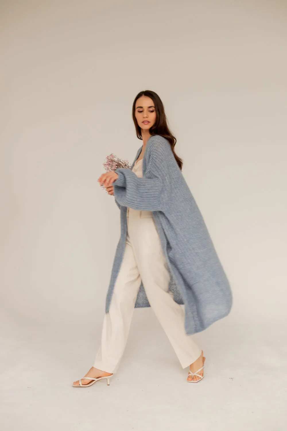 Mohair Alpaca Blue Cardigan sold by Ivalo.com product image thumbnail 3