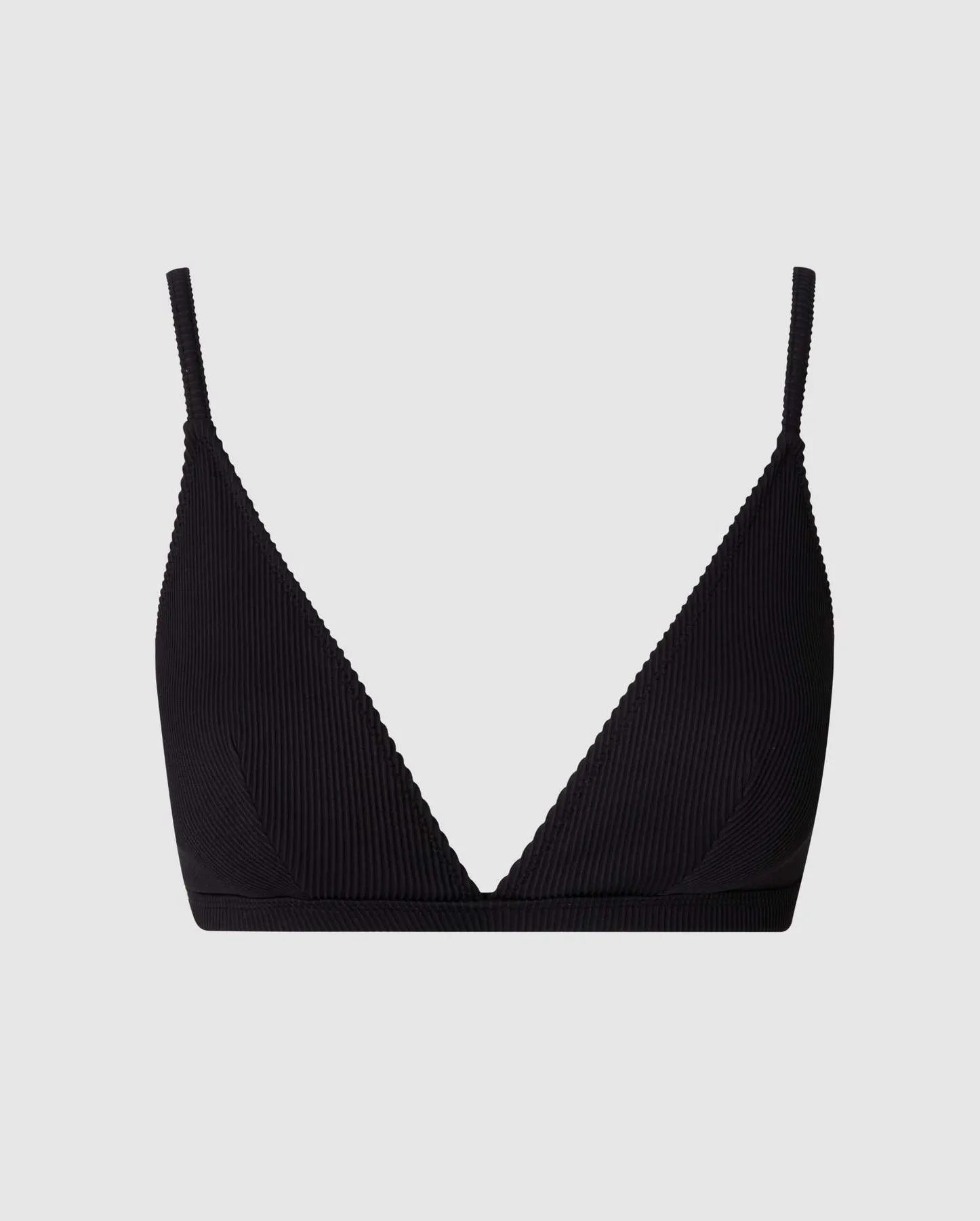 Triangle Bikini Top Black Rib sold by Ivalo.com
