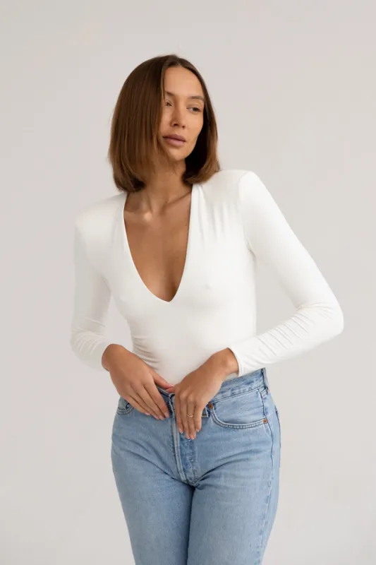 Body With Deep V Neckline Ecru sold by Ivalo.com