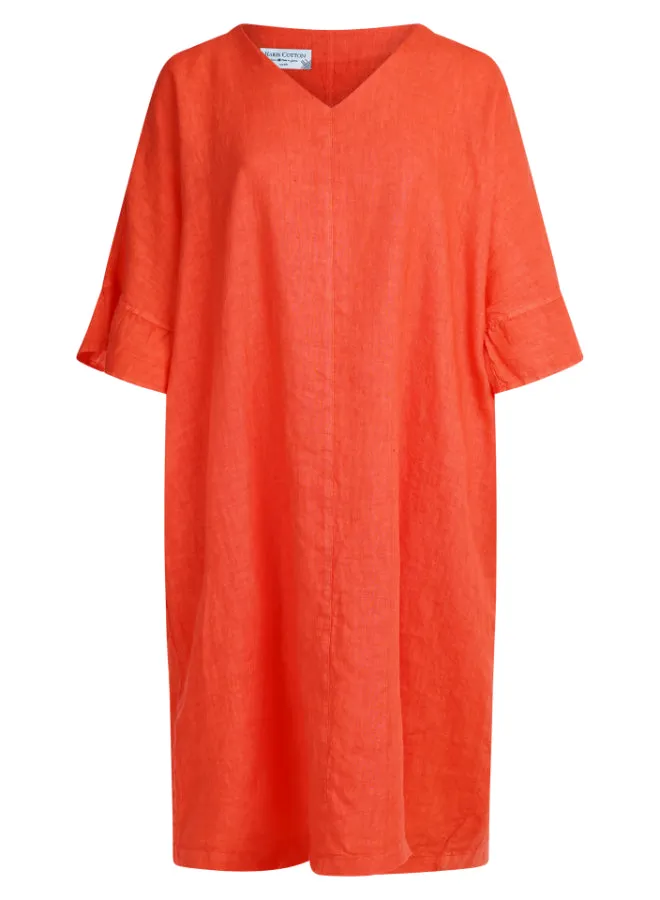 Loose Fit Ruffled Sleeves Linen Dress sold by Ivalo.com product image thumbnail 4