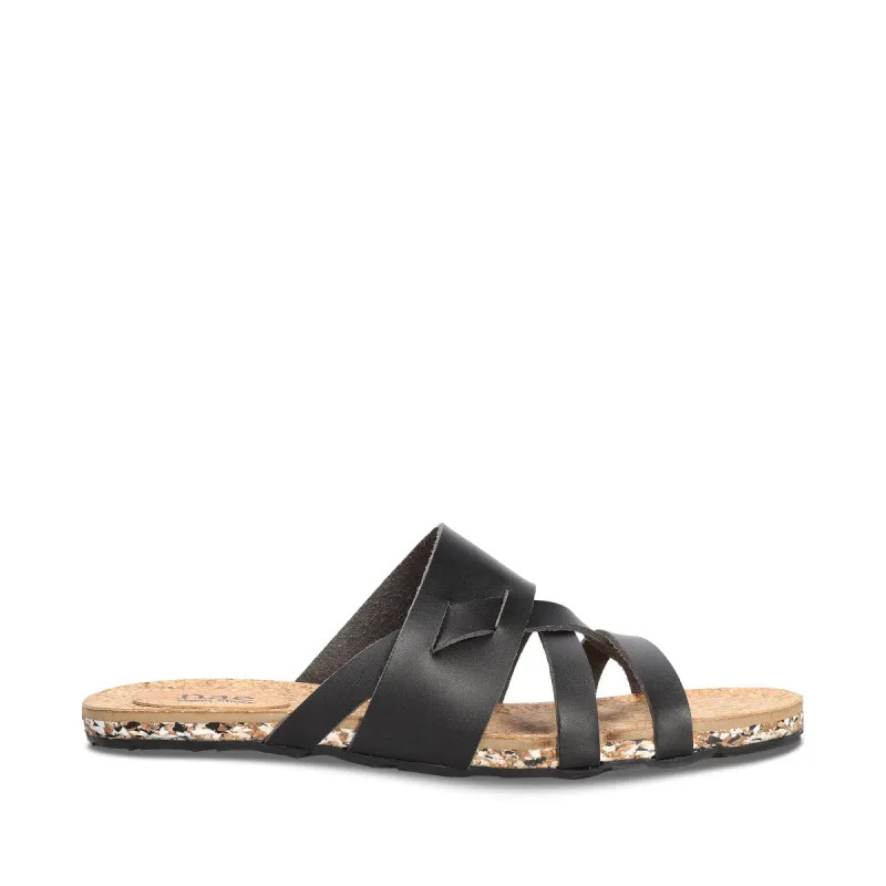 Quince Black Vegan Criss-Cross Sandals sold by Ivalo.com