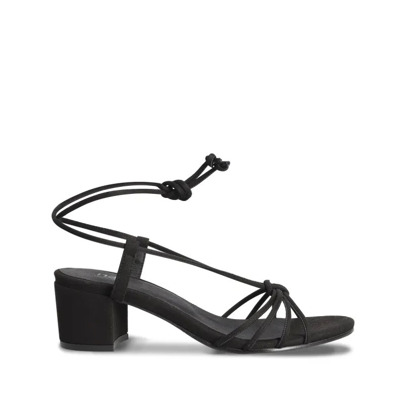 Holly Black Vegan Heeled Cross Sandals sold by Ivalo.com