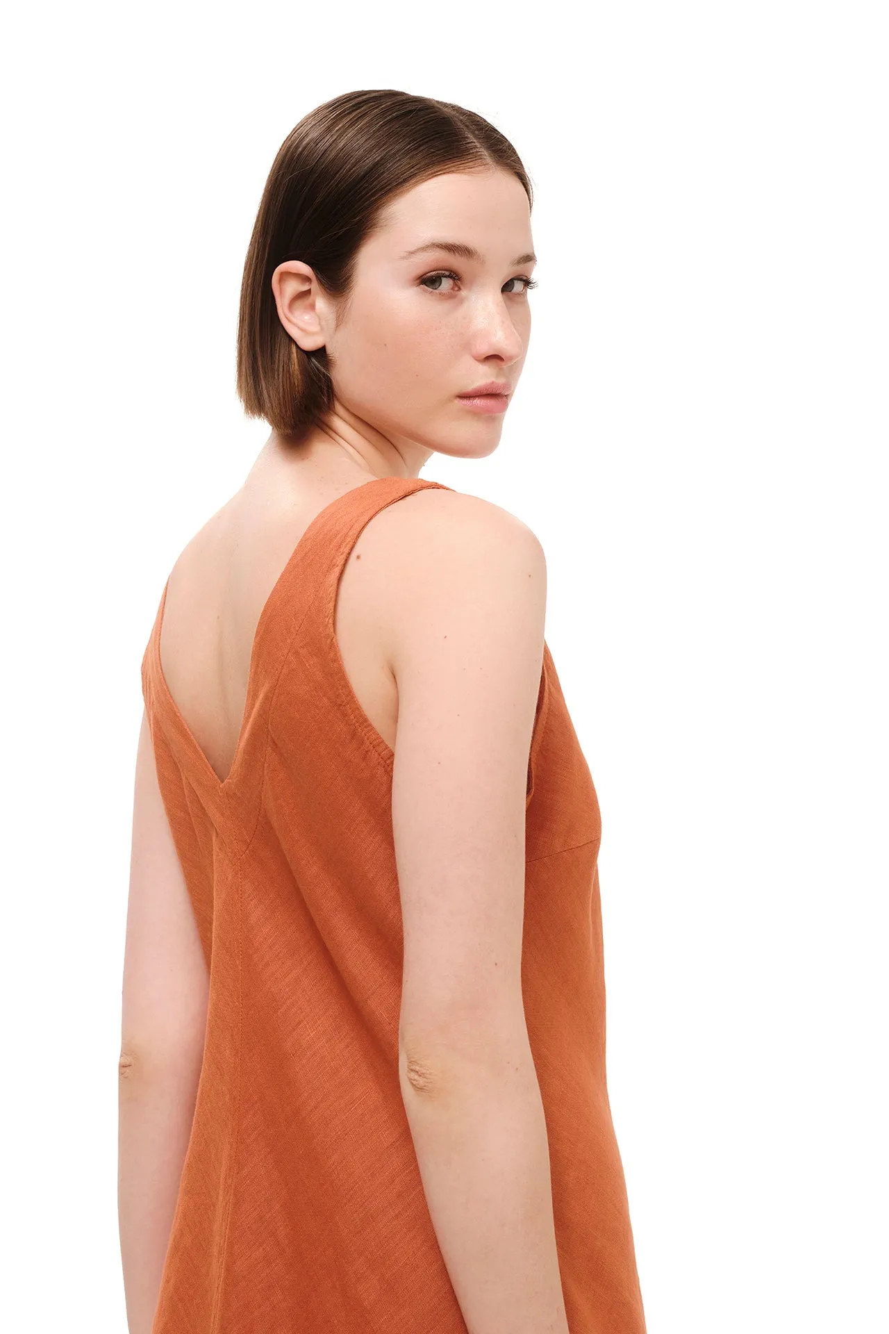 V-Neck Flared Linen Dress sold by Ivalo.com product image thumbnail 5