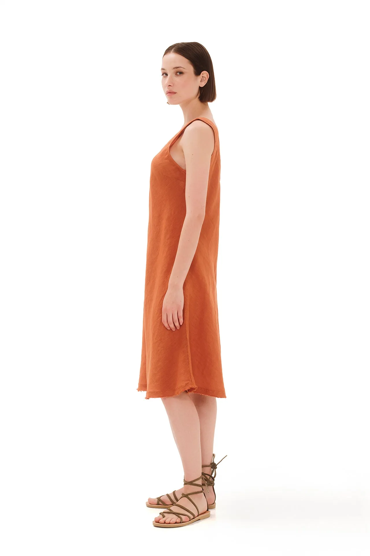 V-Neck Flared Linen Dress sold by Ivalo.com product image thumbnail 3