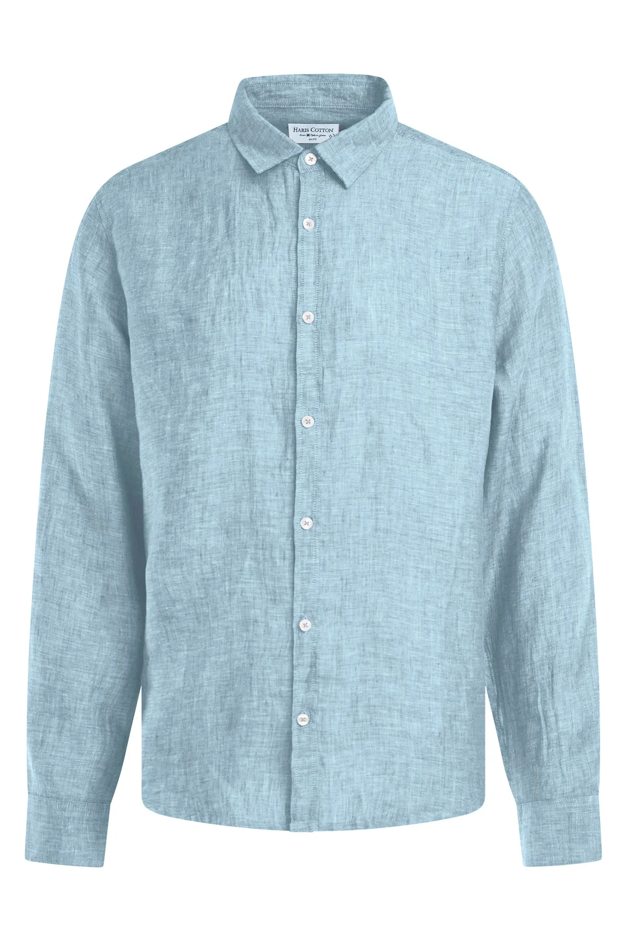 Linen Melange Basic Long-Sleeved Shirt sold by Ivalo.com