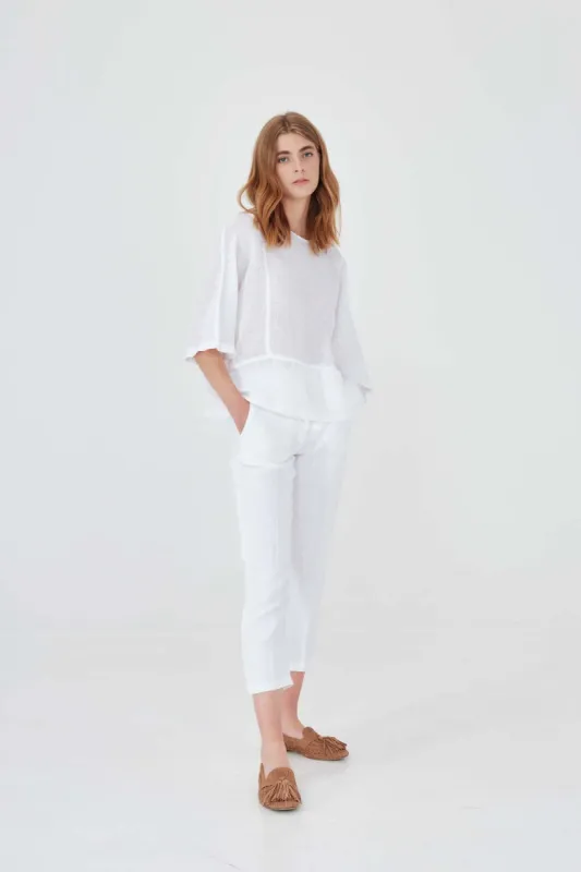 Linen Gauze Blouse With Front Pocket sold by Ivalo.com
