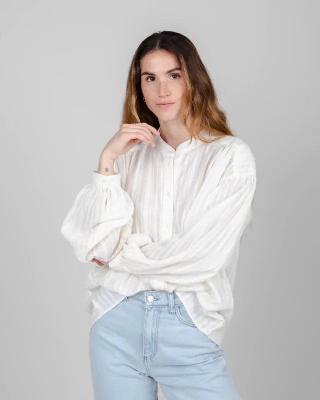 Polka Dot Boho Blouse White sold by Ivalo.com