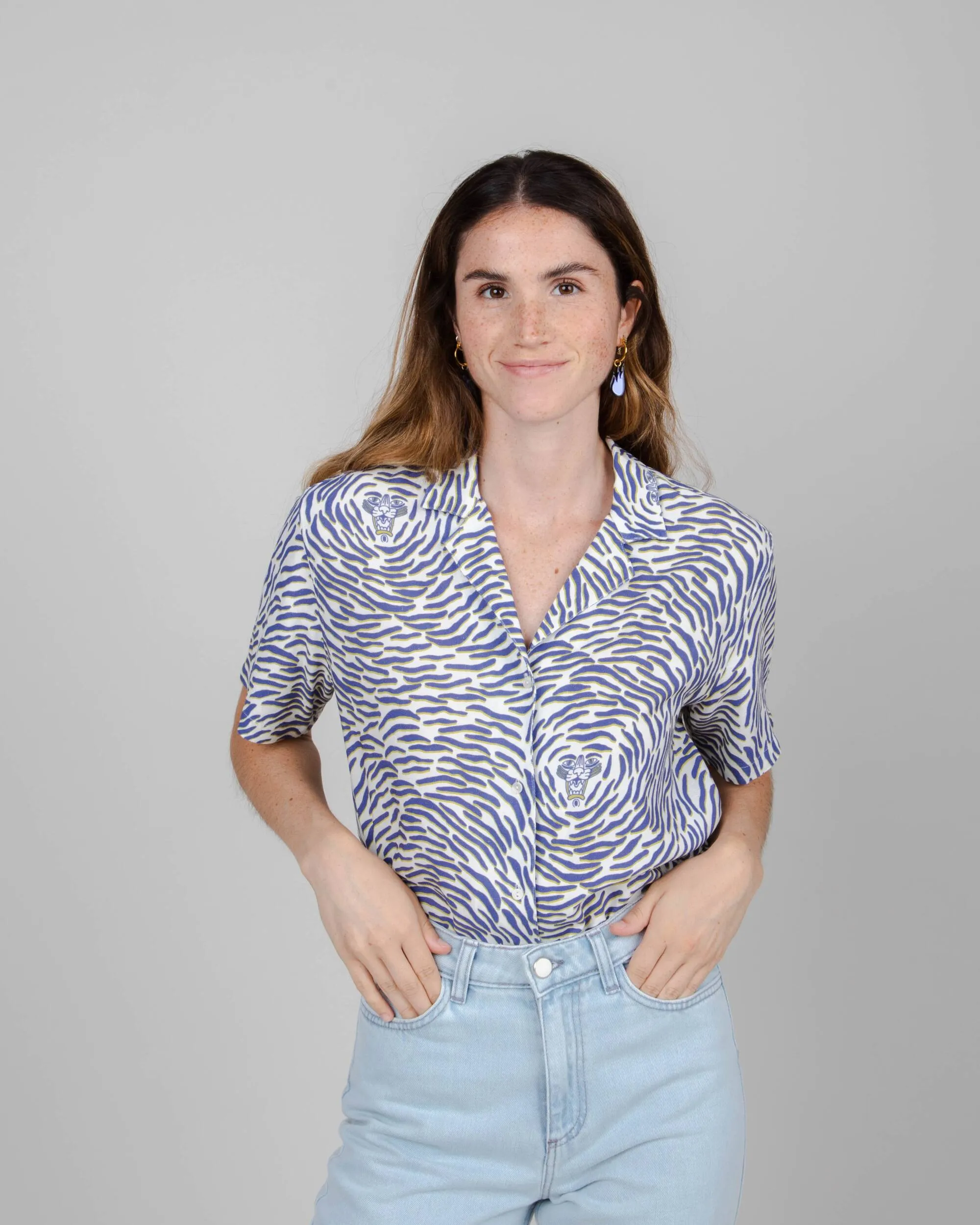 Tiger Aloha Blouse White sold by Ivalo.com