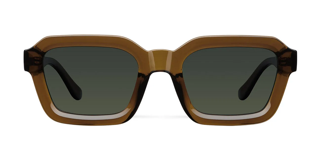 Nayah Sunglasses Mustard Olive sold by Ivalo.com